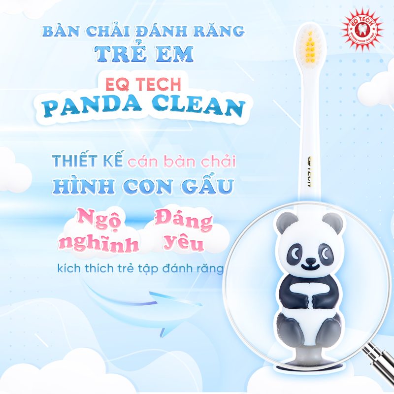 Bàn Chải Đánh Răng Trẻ Em Hình Con Gấu EQ Tech