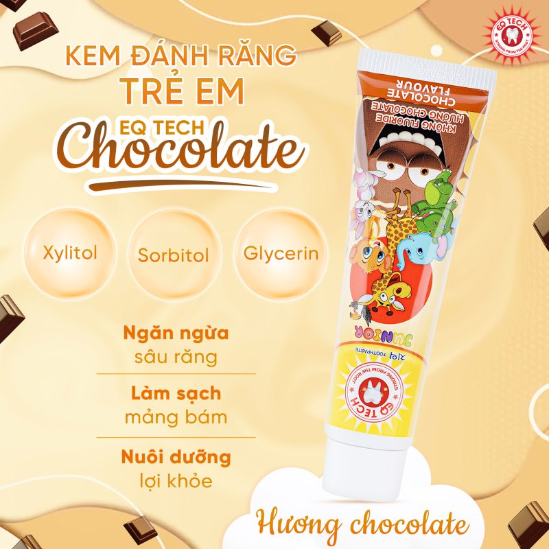 Kem đánh răng trẻ em hương Chocolate 75g
