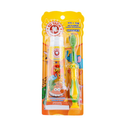 Vỉ bàn chải kem đánh răng trẻ em EQ Tech Orange